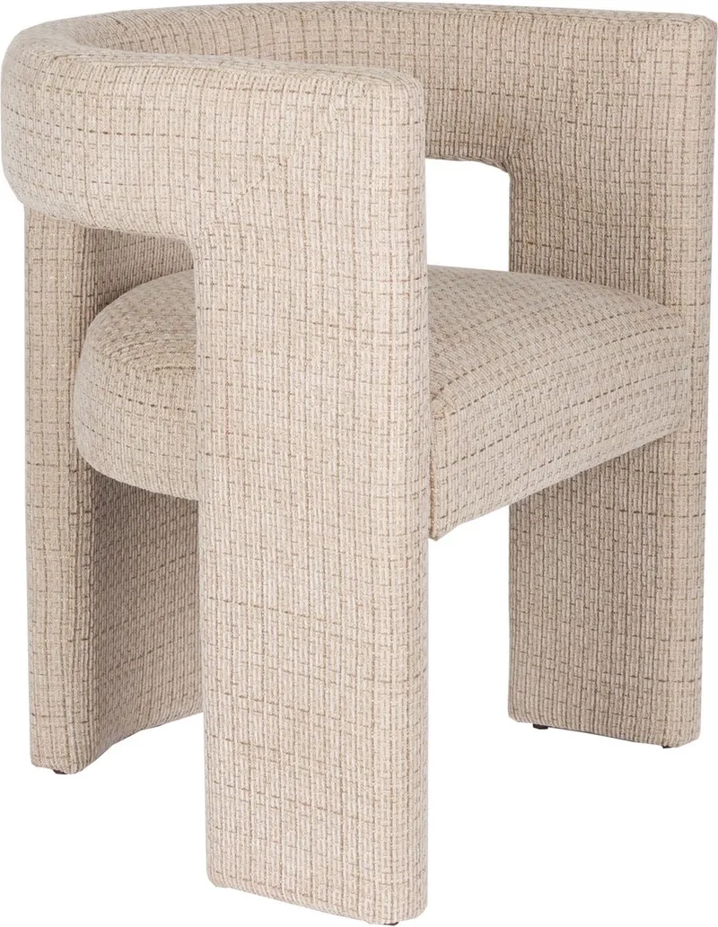 Medina Eetkamerstoel Armleuning Beige von Dutchbone in Off White – Produktfoto