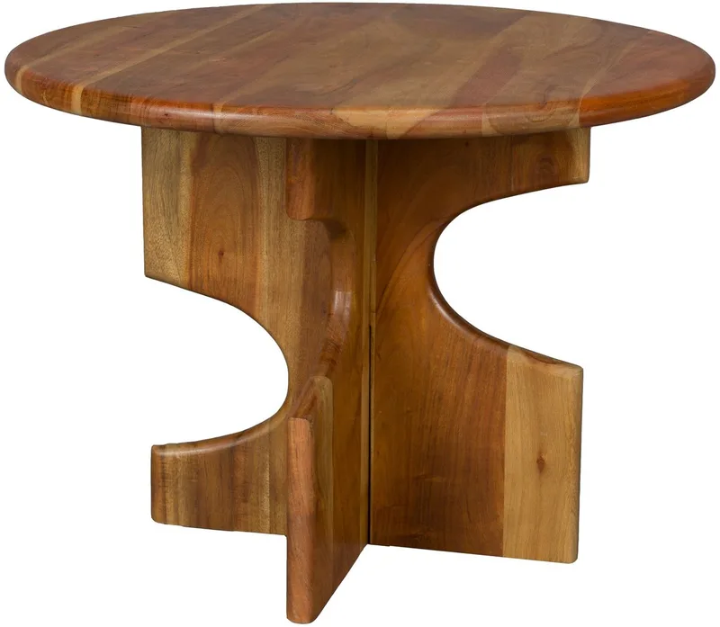 Morgan Bijzettafel Rond Hout von Dutchbone in Bruin – Produktfoto