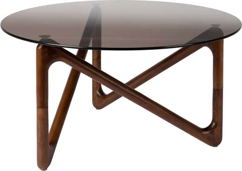Naia Salontafel Rond 80 cm Hout von Dutchbone in Bruin – Produktfoto