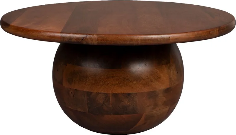 Oblivian Salontafel Rond 70 cm Mangohout von Dutchbone in Bruin – Produktfoto