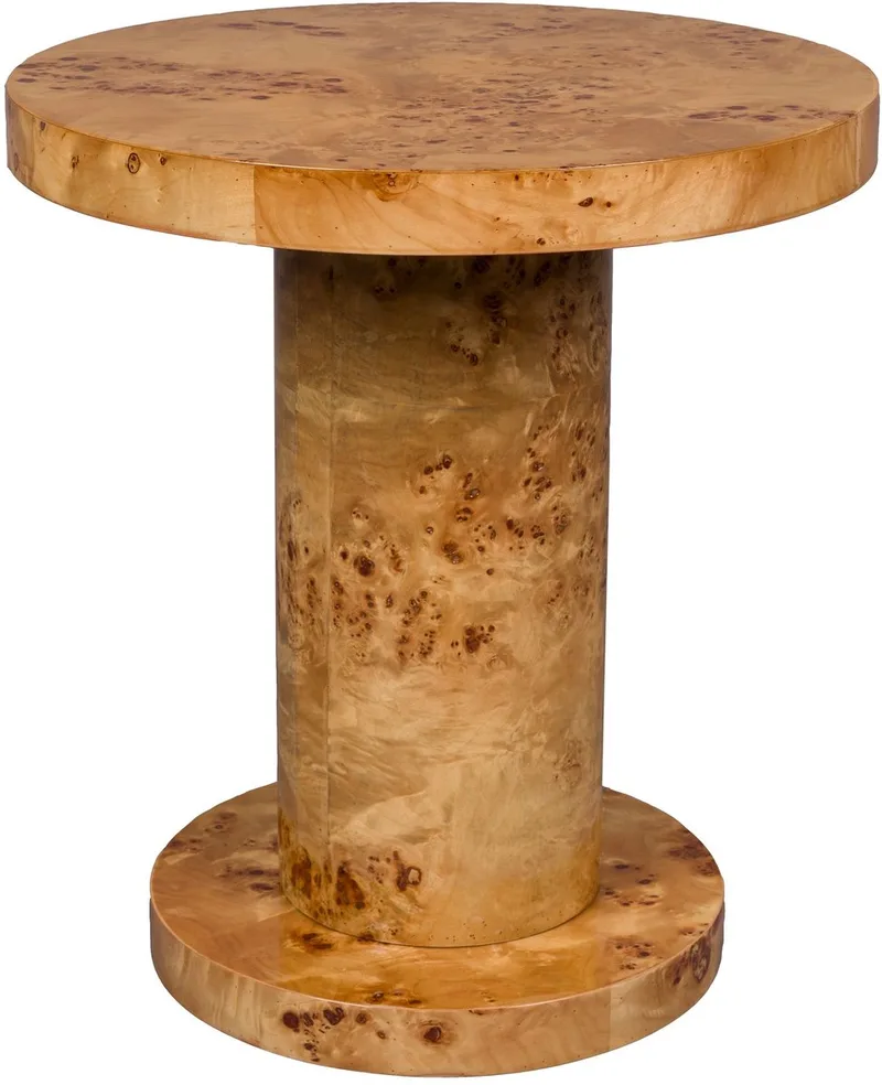 Quinn Bijzettafel Rond 46 cm van Dutchbone in Naturel – productfoto