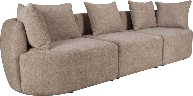 Rocca 4,5-zitsbank Cappuccino von Dutchbone in Beige – Produktfoto