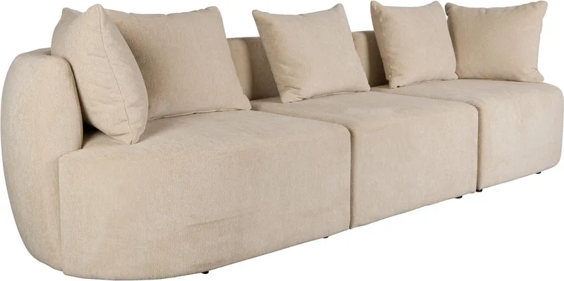 Rocca 4,5-zitsbank Latte/ Beige von Dutchbone in Crème – Produktfoto