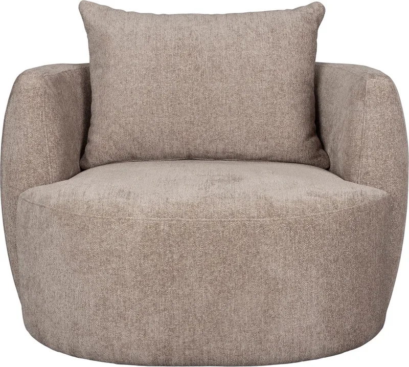 Rocca Fauteuil Cappuccino von Dutchbone in Lichtbruin – Produktfoto