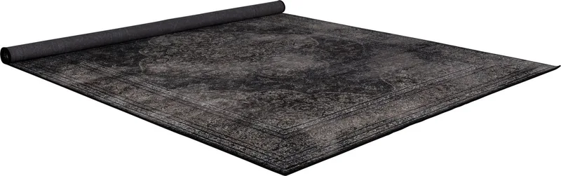 Rugged Vloerkleed Black 170X240 de Dutchbone en Zwart – photo du produit