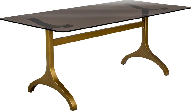 Sansa Eettafel 180X90 de Dutchbone en Goud – photo du produit