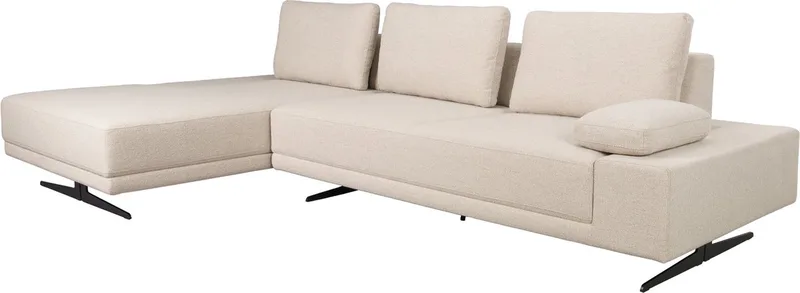 Shelly 3-zitsbank Links Chaise Longue Off-White - Wit van Dutchbone in Wit – Links – productfoto