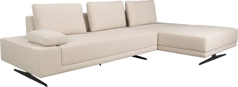 Shelly 3-zitsbank Rechts Chaise Longue Off-White - Wit van Dutchbone in Wit – Rechts – productfoto