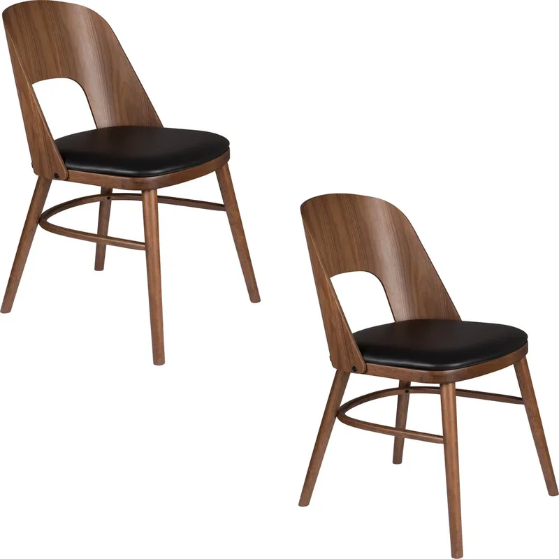 Talika Eetkamerstoelen - Set van 2 van Dutchbone in Bruin – productfoto