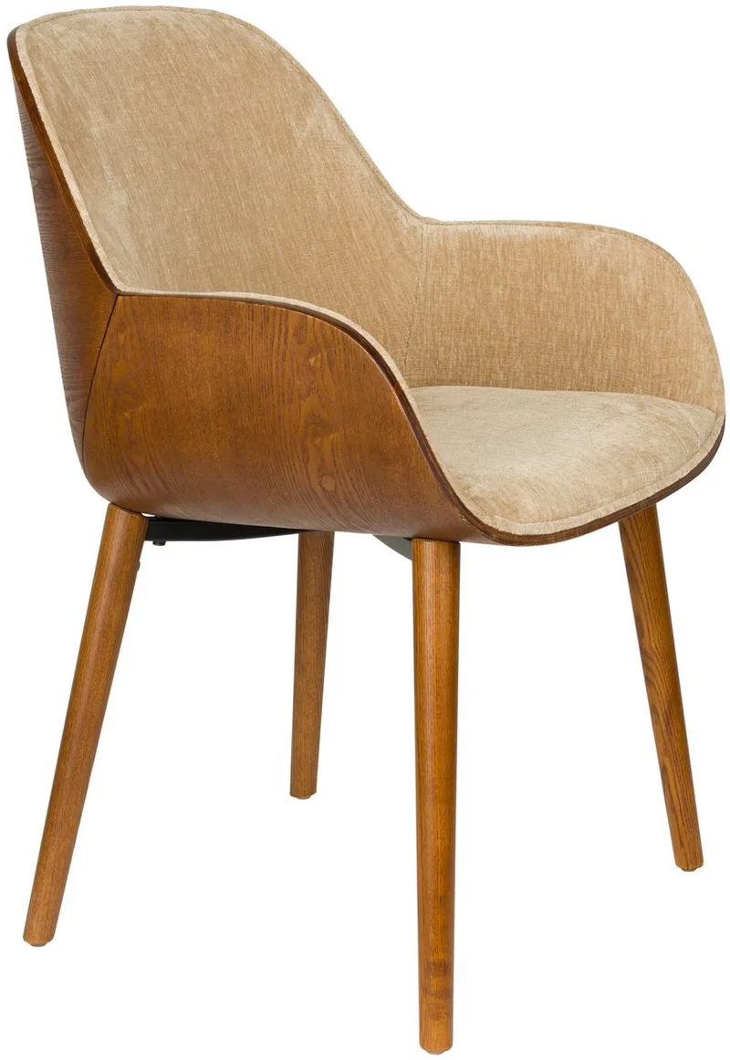 Taylor Eetkamerstoel Armleuning van Dutchbone in Beige – productfoto
