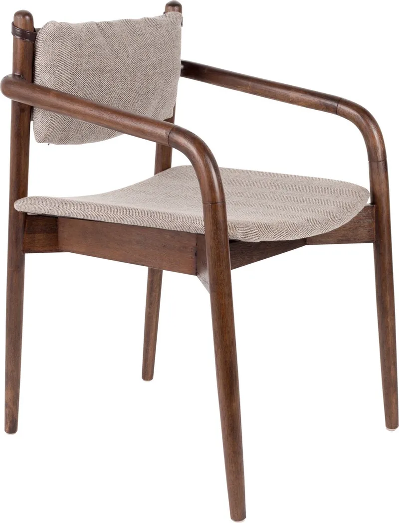 Torrance Eetkamerstoel Armleuning van Dutchbone in Bruin – productfoto