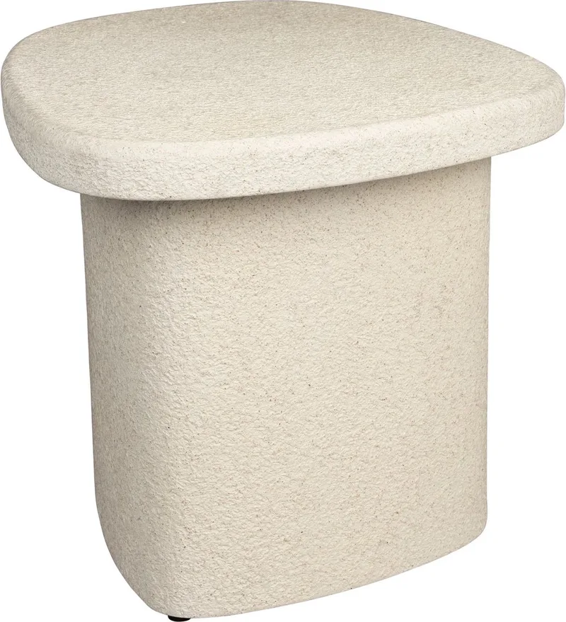 Veda Bijzettafel Hoog Gerecycled Marmer van Dutchbone in Beige – productfoto
