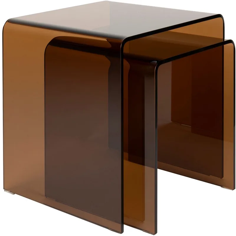 Vetro Bijzettafel Set Van 2 van Dutchbone in Bruin – productfoto