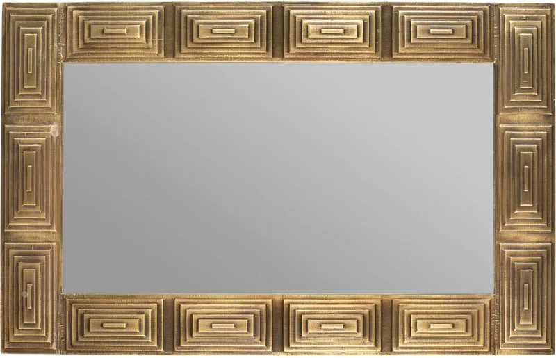 Volan Spiegel/ Wandspiegel 70x110 by Dutchbone in Gold – product photo