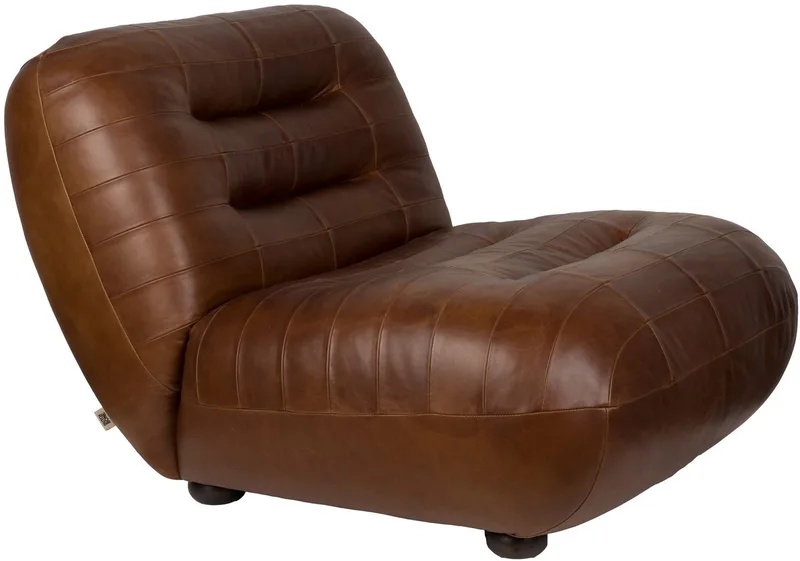 Wyatt Fauteuil Leer Chocolade Bruin by Dutchbone in Chocolade Bruin Leer – product photo
