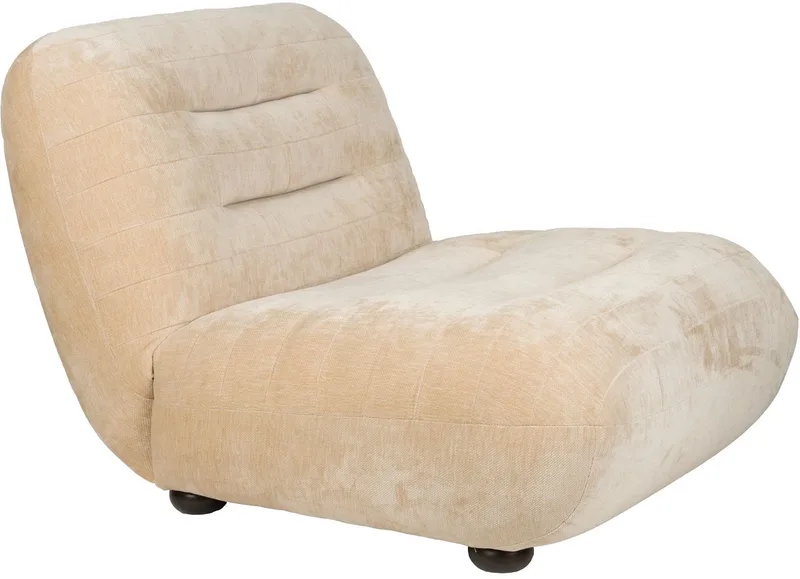 Wyatt Fauteuil Velours Beige by Dutchbone in Beige Velours – product photo