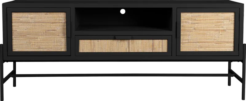 Yasu Dressoir Hout/ Metaal von Dutchbone in Zwart – Produktfoto