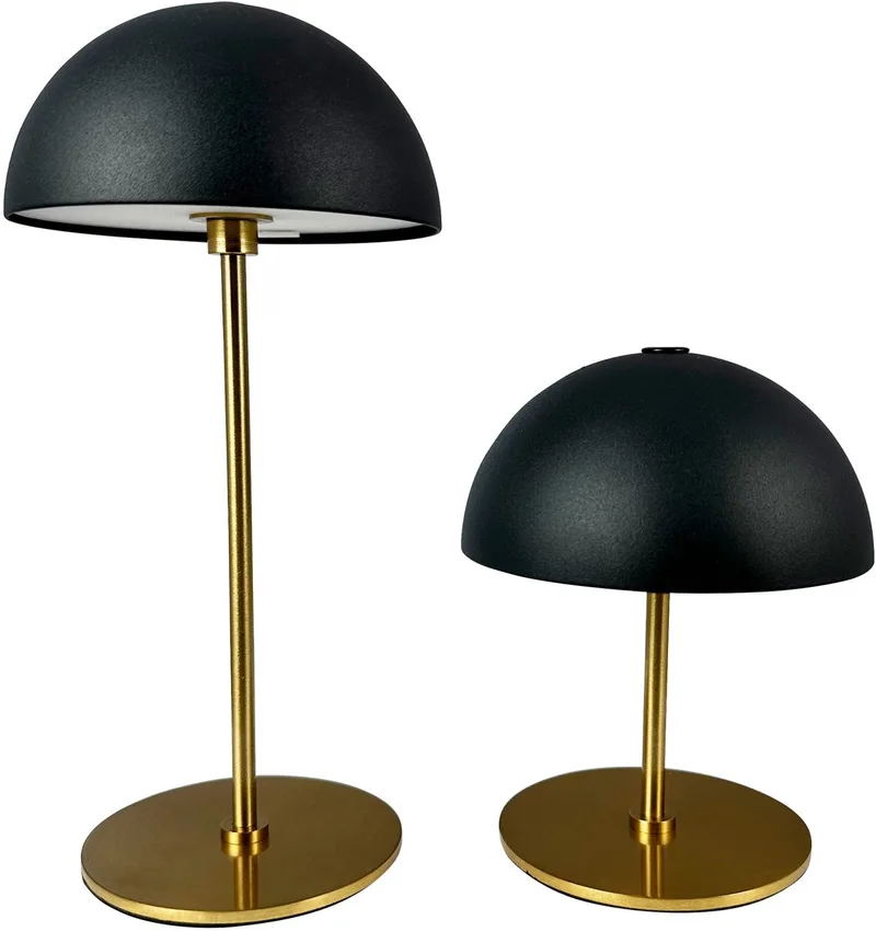 ALONG LED mini tafellamp zwart/messing – set van 3 de Dyberg Larsen en Black/ Brass – photo du produit