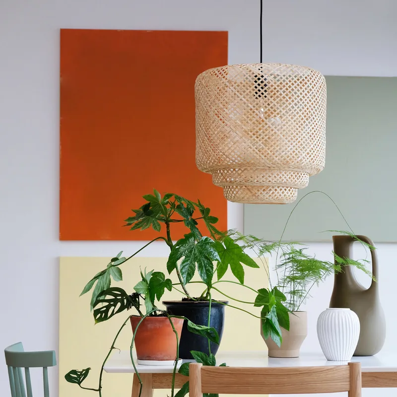 Boom Hanglamp Short Nature - Dyberg Larsen - Woonkamer - Scandinavisch - Bamboe - 1 lamp by Dyberg Larsen – product photo