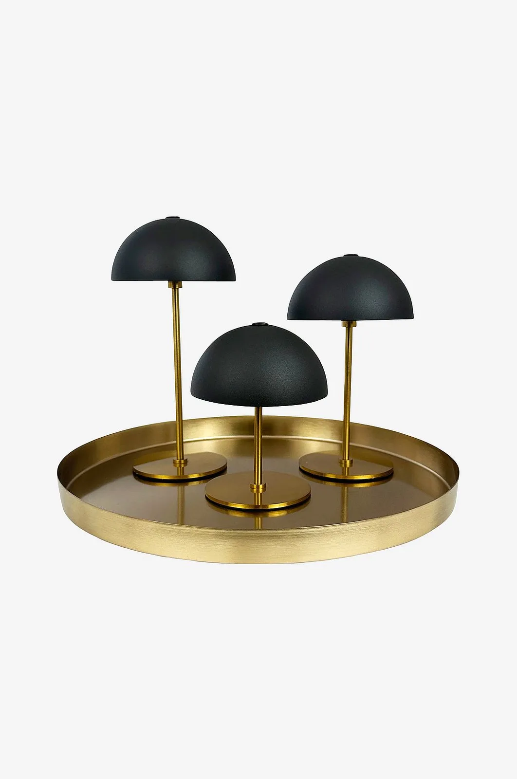 Bordslampa Along Mini 3 st. och bricka - Bordslampor - Från Homeroom fra Dyberg Larsen i Sort – produktbillede