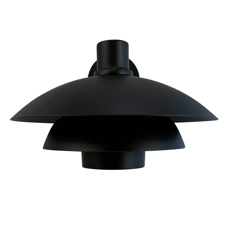 buitenwandlamp Morph, Ø 30 cm, zwart, metaal van Dyberg Larsen – productfoto