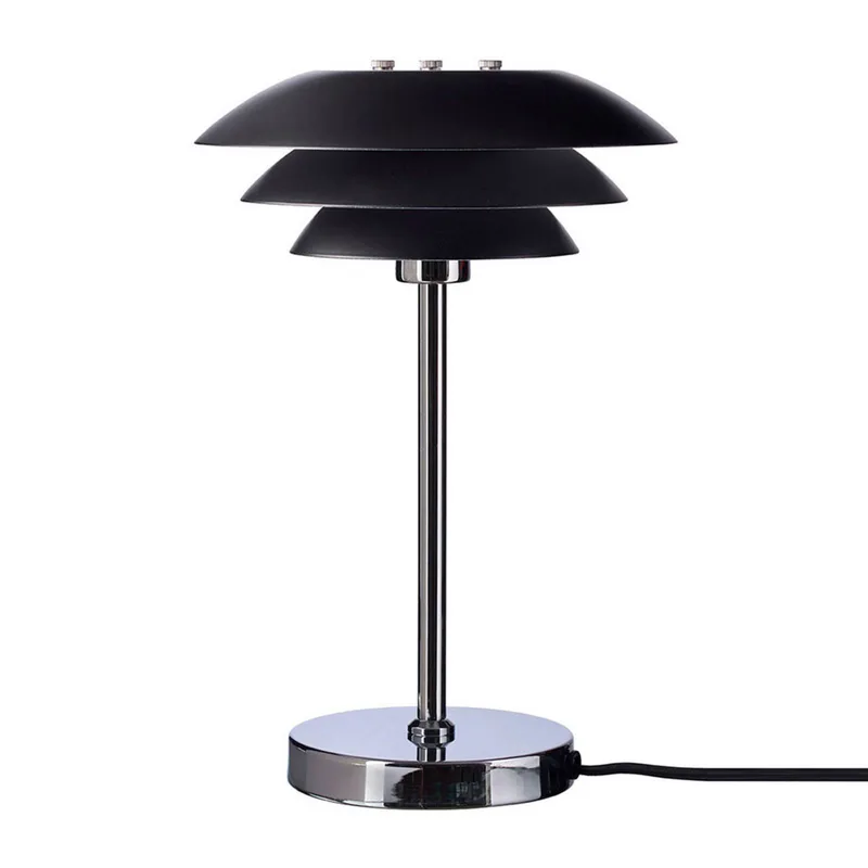 DL20 tafellamp metaal zwart van Dyberg Larsen in Matzwart, chroom – productfoto