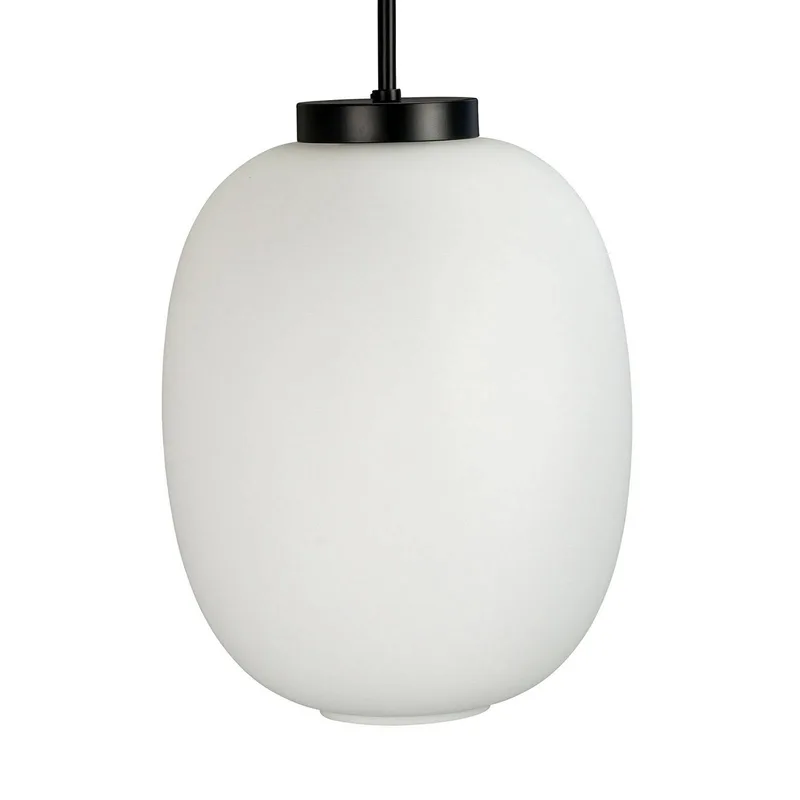 DL39 hanglamp Ø 25cm opaalwit/zwart van Dyberg Larsen in Opaalwit, zwart – productfoto