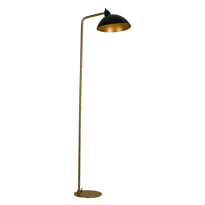 Futura vloerlamp messing/zwart van Dyberg Larsen in Antiek messing, mat zwart – productfoto
