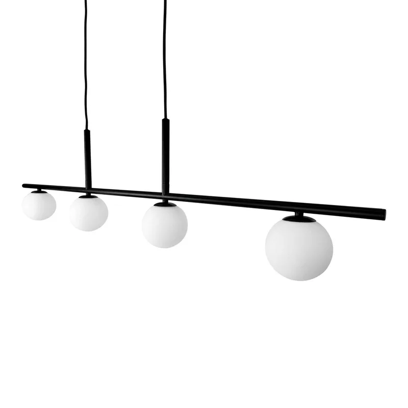 hanglamp Alice, zwart, metaal, 4-lamps. van Dyberg Larsen in Zwart, wit – productfoto