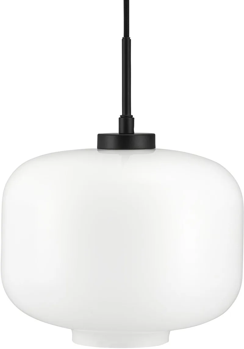 Hanglamp Arp 25 X 32 Cm E27 Opaal 25w Wit/zwart van Dyberg Larsen in Wit – productfoto