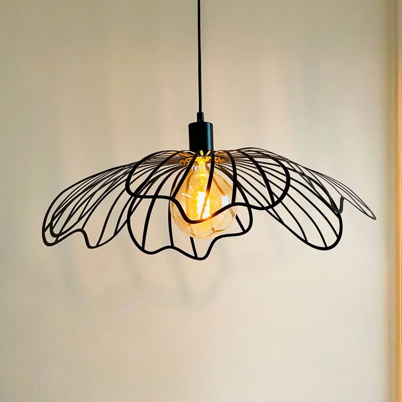 hanglamp BLUMEN, Ø 60 cm van Dyberg Larsen in Matzwart – productfoto