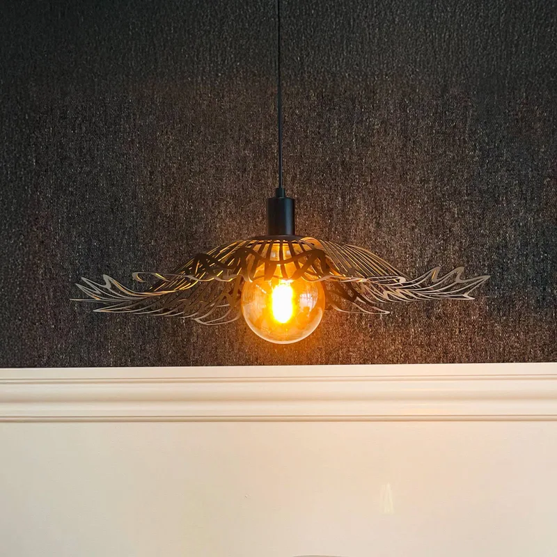 hanglamp Flora, Ø 60 cm, metaal van Dyberg Larsen in Matzwart – productfoto