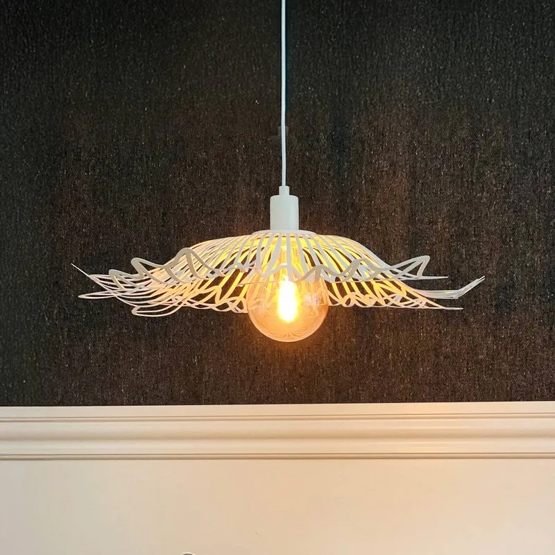 hanglamp Flora, Ø 60 cm, metaal van Dyberg Larsen in Parelwit – productfoto