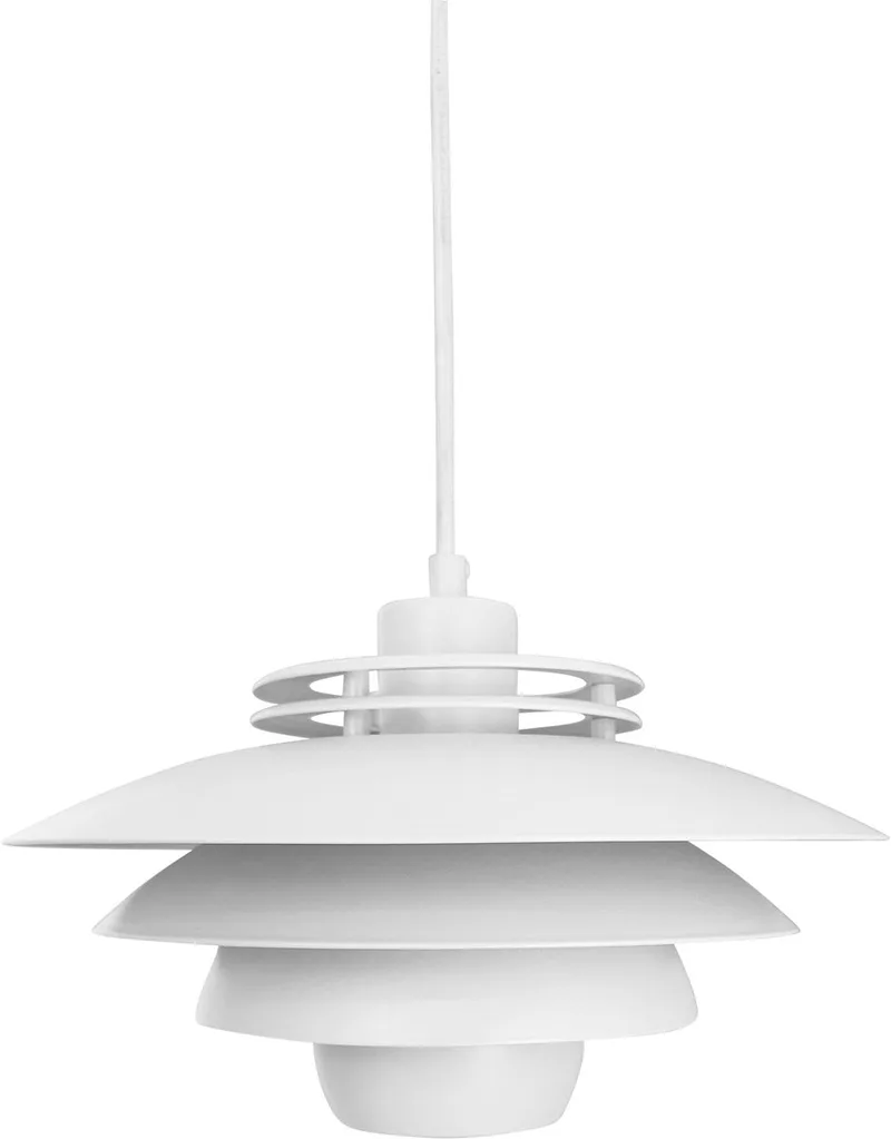 hanglamp wit metaal H24cm D30cm Ejka von Dyberg Larsen in White – Produktfoto