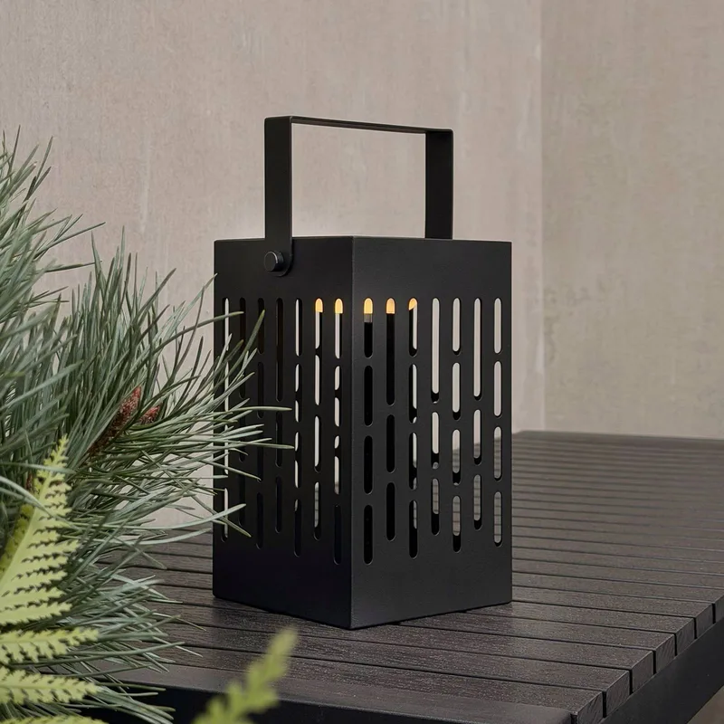 LED lantaarn Luma, 20 cm, IP44 de Dyberg Larsen en Zwart – photo du produit