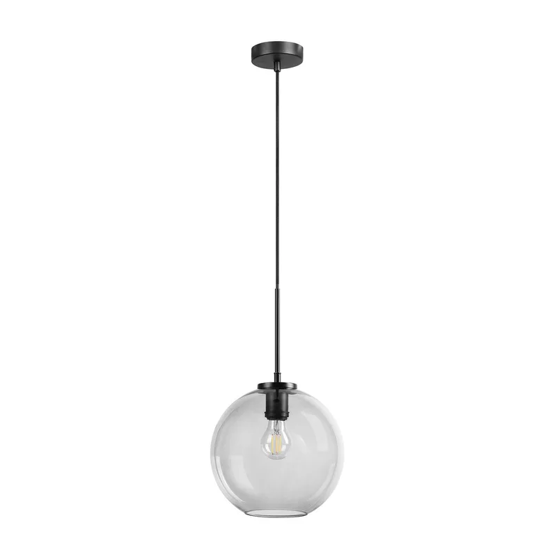 Loop hanglamp 25 cm rook/zwart von Dyberg Larsen in Zwart, rookgrijs – Produktfoto