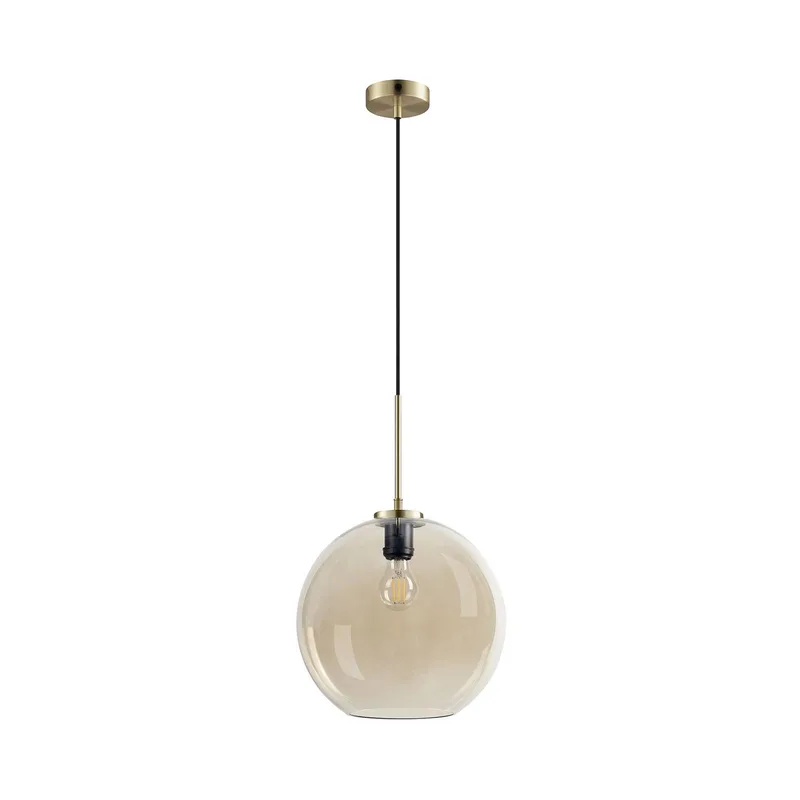 Loop hanglamp 30 cm amber/messing de Dyberg Larsen en Messing, barnsteen – photo du produit