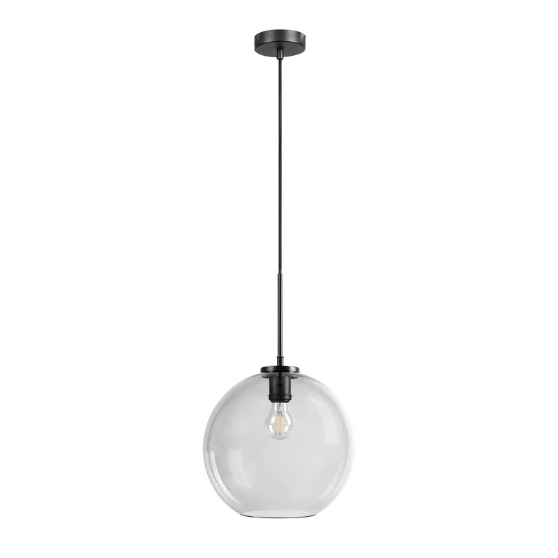 Loop hanglamp 30 cm rook/zwart de Dyberg Larsen en Zwart, rookgrijs – photo du produit