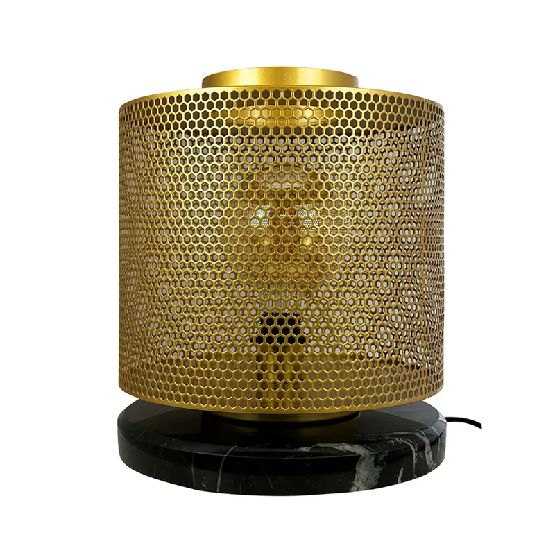 Nantes tafellamp, messing/marmer, Ø 30 cm - Dyberg Larsen - Woonkamer - Scandinavisch - 1 lamp von Dyberg Larsen – Produktfoto