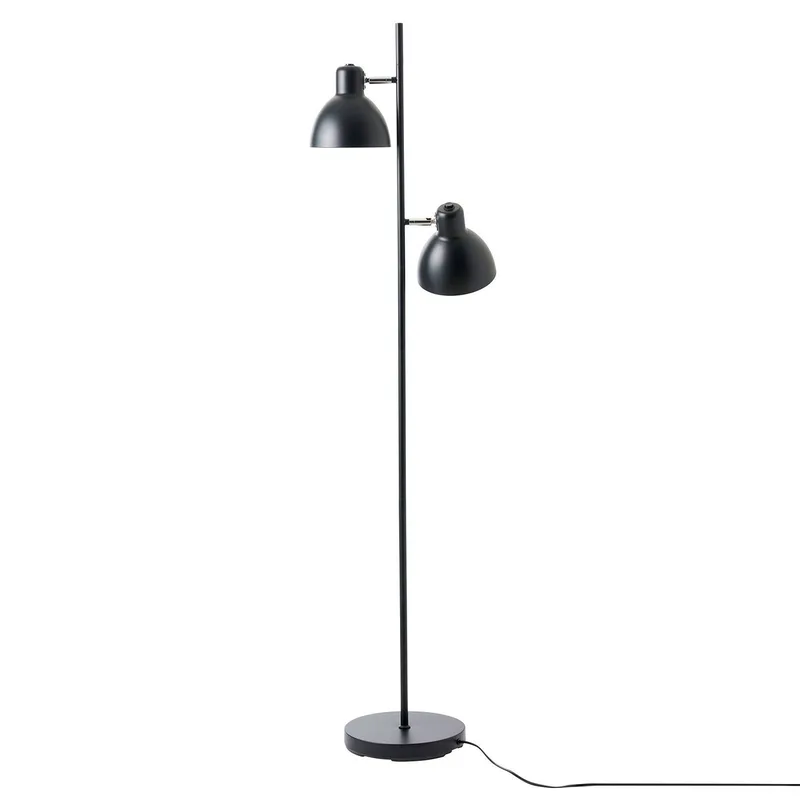 Skagen 2 vloerlamp 2-lamps zwart von Dyberg Larsen in Mat zwart – Produktfoto