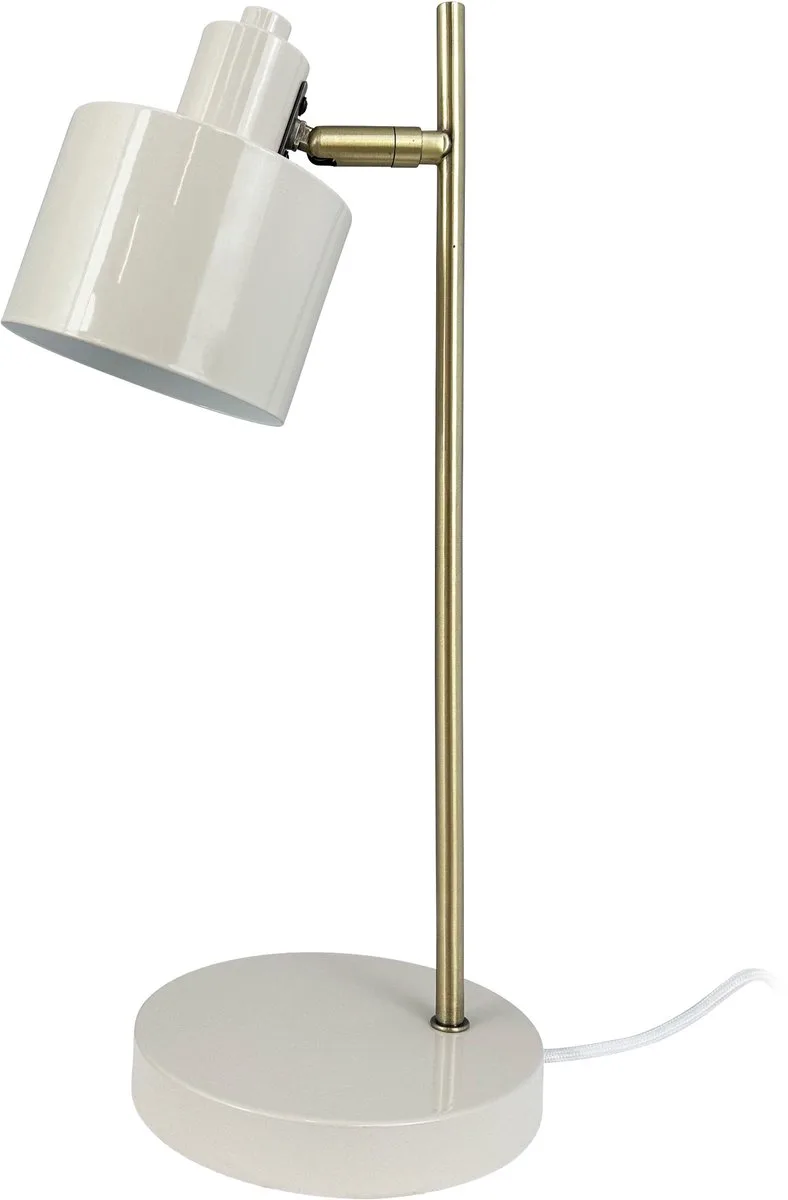 Tafellamp beige/messing metaal H43 cm D20,5 cm Ocean van Dyberg Larsen in Beige/ Brass – productfoto