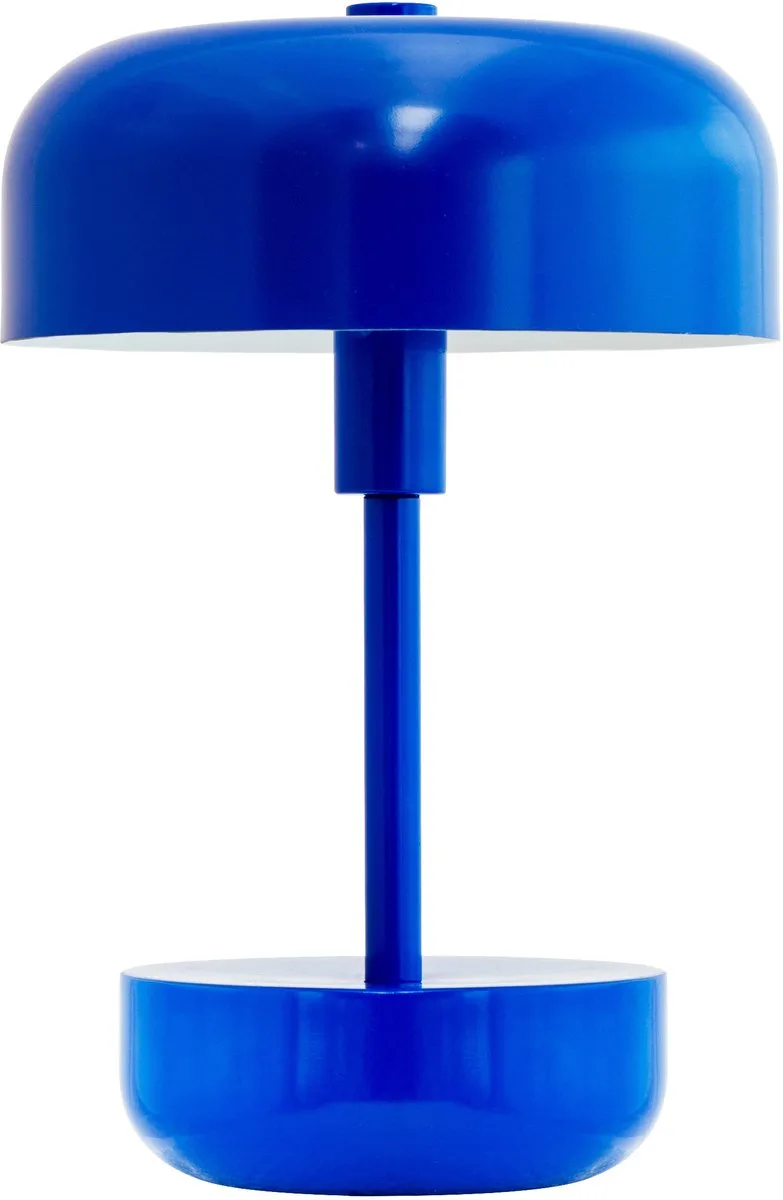 Tafellamp blauw metaal Oplaadbaar LED H25,7 cm D17 cm Haipot van Dyberg Larsen in Blue – productfoto