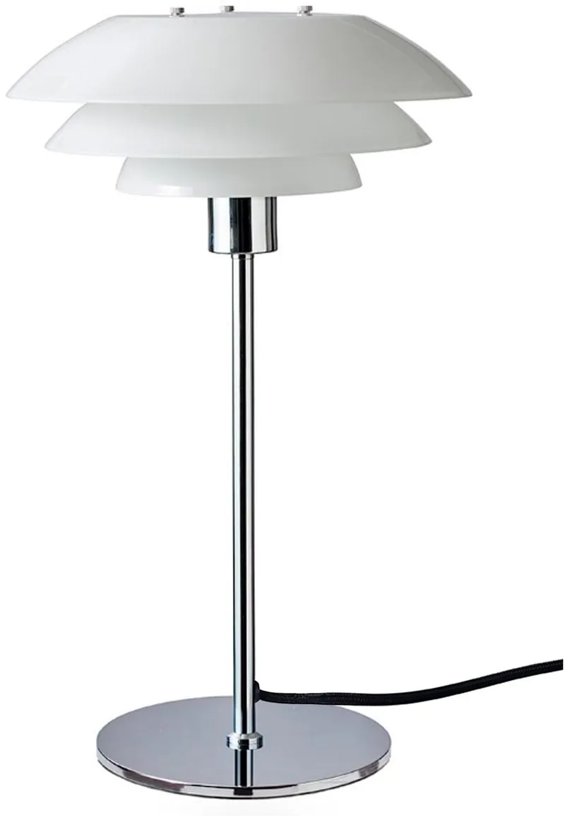 Tafellamp Dl31 Opal Led 50 Cm E27 Staal 25w Wit de Dyberg Larsen en Opal/ Chrome – photo du produit