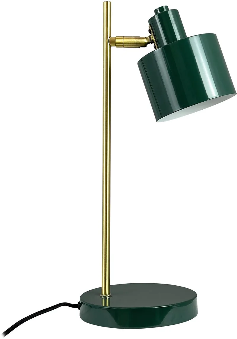 Tafellamp donkergroen/messing metaal H43 cm D20,5 cm Ocean by Dyberg Larsen in Dark green/ Brass – product photo