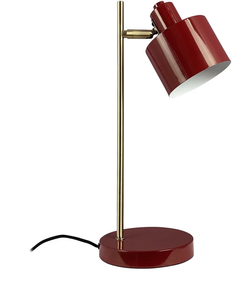 Tafellamp donkerrood/messing metaal H43 cm D20,5 cm Ocean van Dyberg Larsen in Dark red/ Brass – productfoto