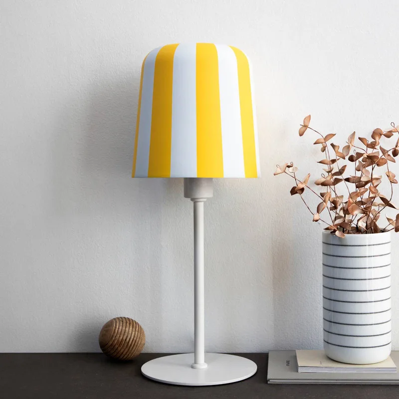 tafellamp Gry, geel/wit, hoogte 49,5 cm by Dyberg Larsen in Geel, wit – product photo