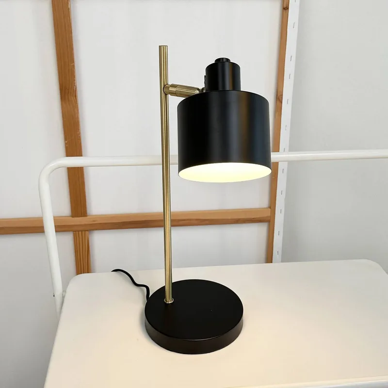 tafellamp Ocean, zwart/messing, 43 cm van Dyberg Larsen in Zwart, messing – productfoto