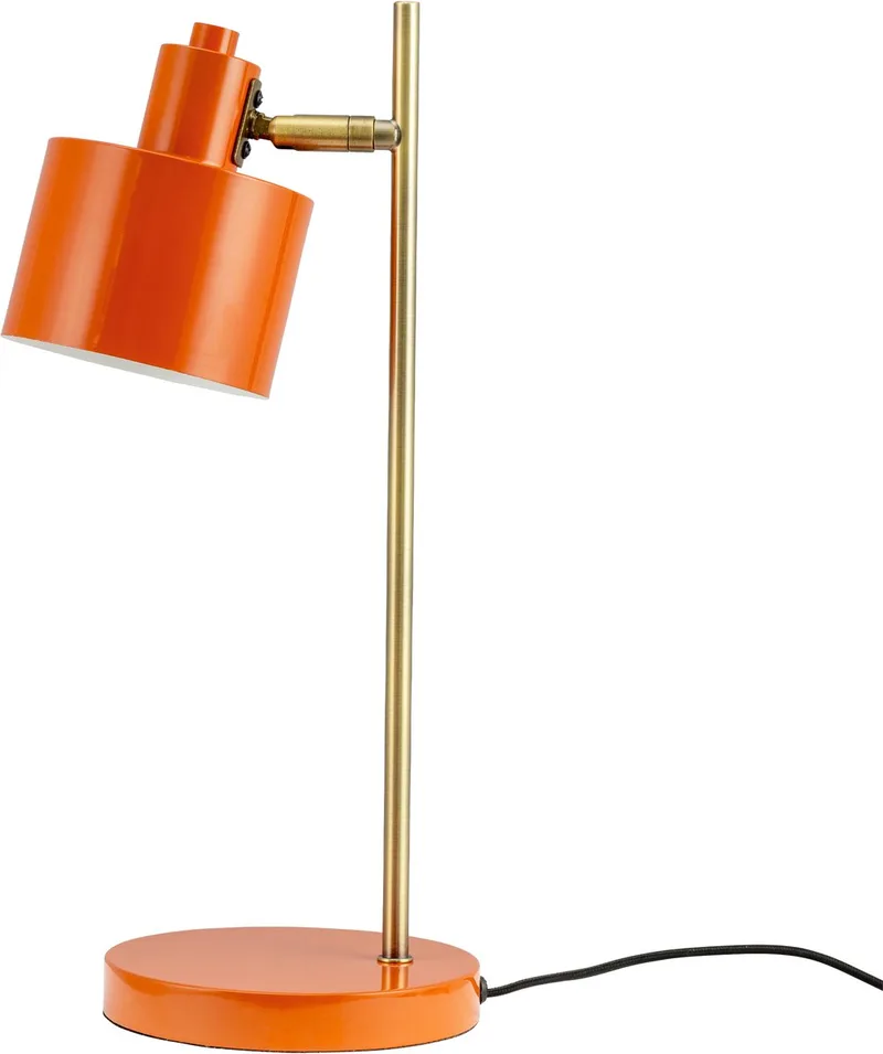 Tafellamp oranje/messing metaal H43 cm D20,5 cm Ocean van Dyberg Larsen in Orange/ Brass – productfoto