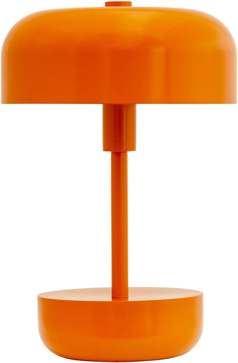 Tafellamp oranje metaal Oplaadbaar LED H25,7 cm D17 cm Haipot de Dyberg Larsen en Orange – photo du produit