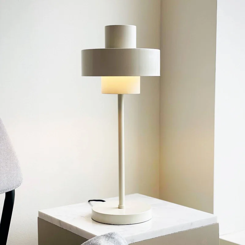 tafellamp Stoke, wit stopverf, hoogte 49,5 cm by Dyberg Larsen in Stopverf wit – product photo
